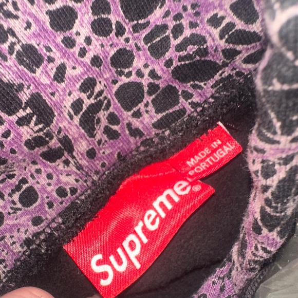 Supreme Marble Hooded Sweatshirt Purple - Picture 2 of 4